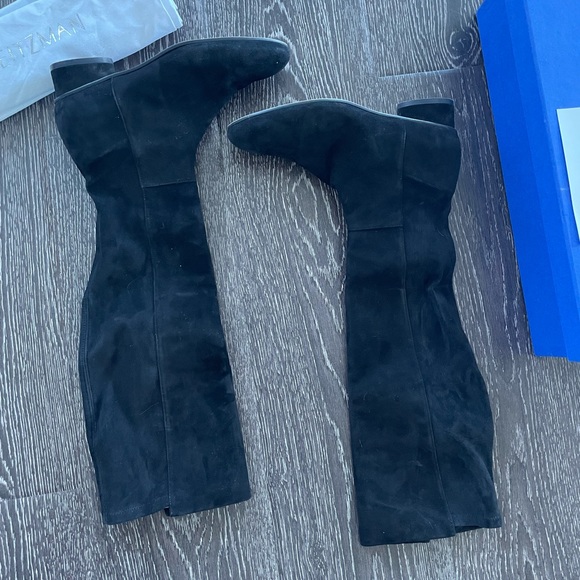 STUART WEITZMAN ELOISE BOOTS BLACK SZ 8.5 - Picture 3 of 5